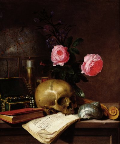 Still Life with a Skull by Letellier